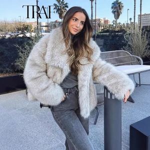 <span class=keywords><strong>Manteau</strong></span> en fausse fourrure pour femmes, nouvelle collection automne-hiver, imitation fourrure, <span class=keywords><strong>court</strong></span>, en laine, pour femmes, Europe et Amérique - Product Image 2