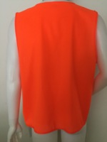 Gilet de Sécurité Chasse Orange Fluo Blaze avec Fermeture Éclair et Poche Extérieure pour Randonnée