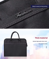 Sac à main pour ordinateur portable en tissu Oxford pour homme, fermeture éclair, imperméable, léger, portable, durable, confortable, grand format