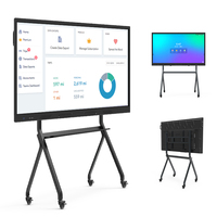 Tableau blanc interactif numérique HUSHIDA 4K 65 pouces, écran tactile plat pour les réunions EDLA et l'enseignement scolaire