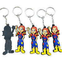 Porte-clés de dessin animé drôle personnalisé, étiquettes Goodie Bag Stuffer Cadeaux de Noël et breloques de vacances