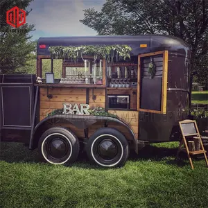 New Style Mobile Food Cart Horse Food Trailer Coffee Cart Fast Food Trailer Beverage Vending Cart Ice Cream Truck Mobile Bar