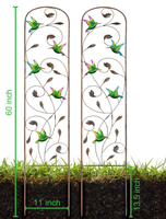 Lot de 2 treillis en acier de qualité architecturale anti-escalade pour la culture intérieure, le jardinage de cuisine, la plantation d'herbes et les habillages résidentiels de luxe