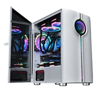 Étuis ATX Full Tower pour PC de bureau Boîtier de serveur en alliage d'aluminium et plastique avec lumière LED Ventilateur RGB Port audio en stock