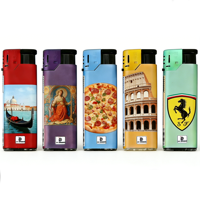 Briquet torche promotionnel à flamme jet, personnalisable avec logo, coupe-vent, électrique, en plastique, rechargeable au gaz, pour cigares et cigarettes, idéal pour les cadeaux promotionnels
