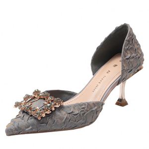 Zapatos de Tacón Alto de Estilo Elegante para Mujer, Zapatos de Verano con Punta Abierta, Tacón de Aguja Sexy y Elegante, Zapatos Ligeros de Una Sola Pieza - Product Image 2