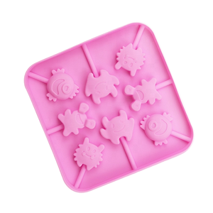 Campione gratuito stampo per cioccolato in Silicone a 8 fori a forma di animale diverso lecca-lecca-lecca stampo per dolci alimentari - Product Image 4