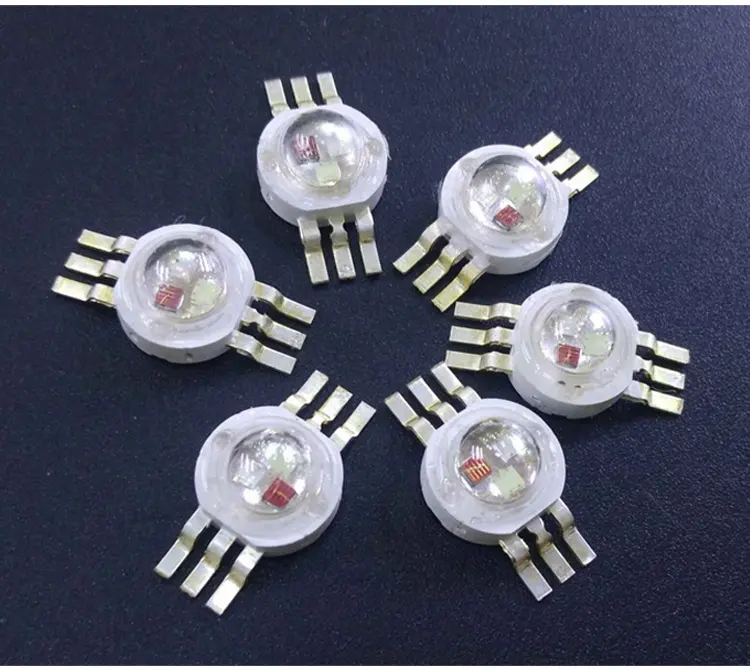 Epistarチップ6ピンRed Green Blue High電源3ワットRGB LED 45mil 30mil