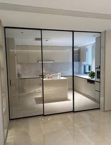 ประตูอะลูมิเนียมและกระจก Prima แบบกรอบบาง สำหรับ<span class=keywords><strong>ห้อง</strong></span>ครัวและห้องน้ำ ประตูบาน<span class=keywords><strong>เลื่อน</strong></span>สูงจากพื้นจรดเพดาน - Product Image 4