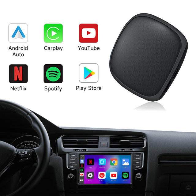 Universal  Wireless Ai Box Carplay Android Auto Car Play Wifi Dongle Smart Media Box Mirror Link Youtube Netflix