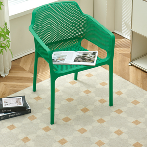 Silla <span class=keywords><strong>de</strong></span> Comedor Apilable, Portátil, Impermeable, <span class=keywords><strong>de</strong></span> PP Negro Moderno, para Hogar, Oficina y Baño - Product Image 3
