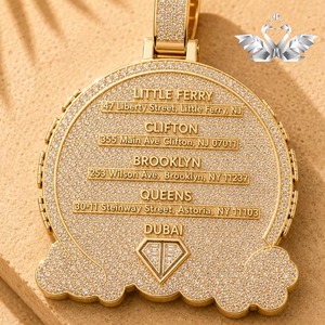 Stirlin.co Pendentif Hip Hop le plus vendu pour hommes et femmes, serti de moissanite taille brillant, monture griffe, plaqué argent 925, bijoux de mode - Product Image 3