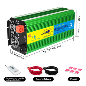 Système d'énergie solaire domestique 12V 24V <span class=keywords><strong>48V</strong></span> vers 110V 220V, onduleur solaire pour voiture à onde sinusoïdale pure 4000W 5000W - Product Image 3