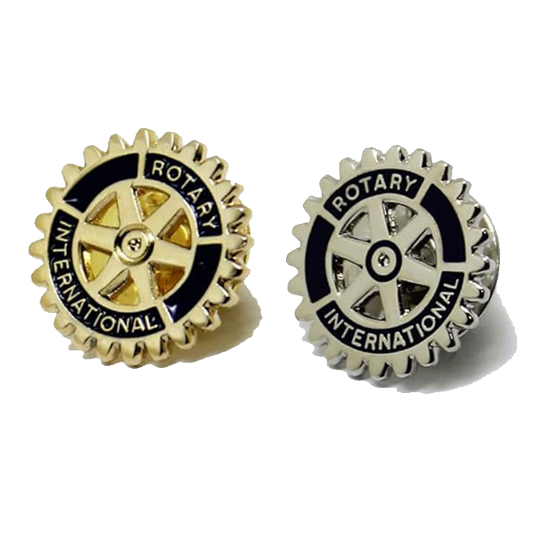 ピ*ス様 本物は保証K10刻印あり！Rotary International ネ 両面刻印 イニシャル 名入れ オリジナルキーリング 牛革