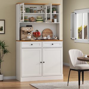 Armoire de rangement de cuisine SENYU avec 2 tiroirs, buffet spacieux autoportant, meuble de rangement latéral - Product Image 4
