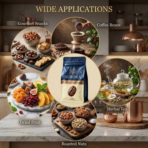 Emballage de café en aluminium imprimé sur mesure avec valve et fermeture éclair pour 250g 500g 1kg de grains de café torréfiés - Product Image 6