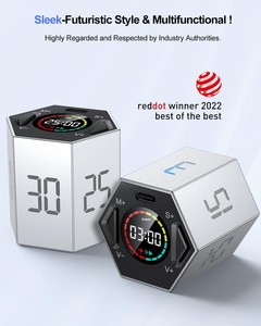 Temporizador Pomodoro Ticktime Cube con Ajustes Preestablecidos de 3/5/10/15/25/30 Minutos, Cuenta Regresiva Personalizable (1s59m), Recargable, ABS, 1-6 Horas, para Estudio, TDAH, Magnético - Product Image 3