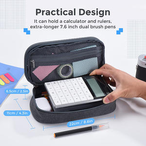 Estuche para lápices y bolígrafos <span class=keywords><strong>de</strong></span> gran capacidad, duradero, diseño simple, organizador <span class=keywords><strong>de</strong></span> papelería para la escuela, la universidad y la oficina. - Product Image 4