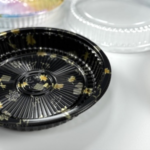 YS-20 Einweg-Salat- und Snackbehälter aus PET-Kunststoff, Takeaway-Sushi-Teller, Keks- und Nudel-Servierplatte mit individuellem Aufdruck - Product Image 5