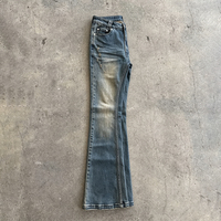 Pantalon en jean évasé vintage bleu extensible grande taille pour homme, style décontracté et jeune, personnalisé OEM/ODM, délavage clair écologique, par EIDEO