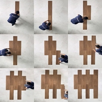 Suelo Vinílico SPC LVT de Diseño Moderno, 4mm, Antideslizante, Sistema de Clic, para Uso en Interiores, Resistente al Desgaste, Impermeable