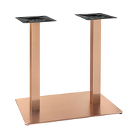 Support de table moderne en fer à double colonne pour restaurants, bureaux et salles à manger – Base stable et durable, facile à nettoyer