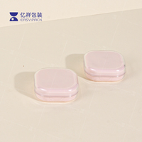 Nouvel étui compact de luxe carré en plastique pour fond de teint et poudre, avec miroir, pour emballage cosmétique personnalisé avec logo