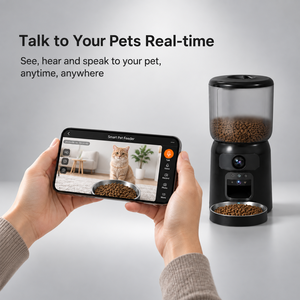Comedero Automático para Mascotas con WiFi, Cámara HD Dual, Intercomunicador de Voz y Anti-Interferencia - Product Image 3