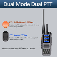 Radio Bidireccional BinQi BQ-889 Gris, Modo Dual PTT Analógico/Digital, 4G POC, UHF/VHF, 8W, Walkie Talkie de Largo Alcance, con Tarjeta SIM
