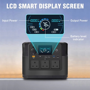 EU Warehouse Portable 1200W MPPT Home <b>Solar</b> <b>Generator</b> Backup Battery Pack Power Station With Cigar - Product Image 3