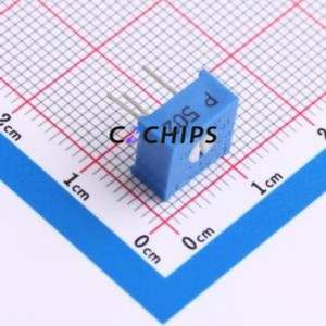 3386P-1-502 Adjustable Resistor / <b>Potentiometer</b> Through hole Component (THT)-3P,9.5x9.5mm Resistor 5kOhm 10% 500mW 250ppm/ - Product Image 1