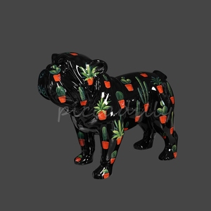 Prezzo all'ingrosso Colorato <span class=keywords><strong>Disegno</strong></span> Della Resina Bulldog Francese Dtatue Scultura - Product Image 1