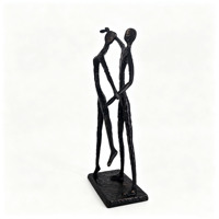 Sculptures de couple dansant en fonte, figurine humaine abstraite, ornement de table, décoration intérieure, cadeau de collection pour anniversaire de mariage