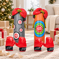 Ensemble de boxe pour débutants pour enfants avec sac de frappe, jouet pour les sports de loisirs, jeux d'introduction et activités d'entraînement