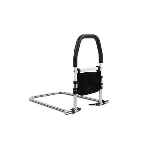 Barandilla de cabecera para personas mayores con agarre antideslizante y bolsa de almacenamiento 120 cm blanco LQX 110061 - Product Image 2