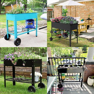 Boîte à planteur <span class=keywords><strong>de</strong></span> légumes, chariot <span class=keywords><strong>sur</strong></span> roues, Patio à herbes et légumes - Product Image 5