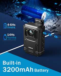 <span class=keywords><strong>BOBLOV</strong></span> KJ23 1296P 128GB gece görüş su geçirmez vücut kam 3200mAh giyilebilir güvenlik görevlisi vücuda takılan kamera araba emme kiti ile