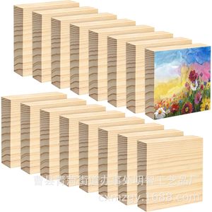 Pine <b>Wooden</b> <b>Blocks</b> For Diy Craft Projects Square Wood Boards Natural Color Handmade Modern Simple Style Home Decor Supplies - Product Image 1