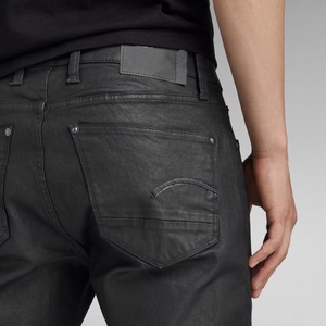The Men's High <b>Stretch</b> Classic Pants Mid Waist <b>Trousers</b> Slim Fit Waxed Denim Skinny Jeans Men - Product Image 4