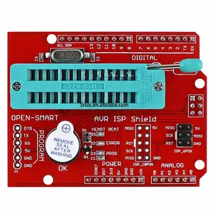 AVR ISP屏蔽燃烧引导加载程序编程器Atmega328P引导加载程序模式，带蜂鸣器和发光二极管指示灯