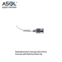 Cannule d'hydrodissection ophtalmique 25G à pointe arrondie et aplatie pour la chirurgie de la cataracte