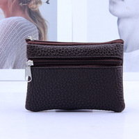 Promotions Petits Portefeuilles Porte-Monnaie en Cuir PU Sacs à Argent Porte-Monnaie Colorés avec Fermeture Éclair Poche Avant pour Femmes, Dames, Filles