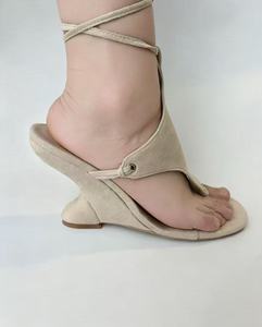 <span class=keywords><strong>Sandali</strong></span> con <span class=keywords><strong>tacco</strong></span> alto da donna personalizzati dal produttore, sexy, alla moda estiva, con cinturini incrociati e zeppa <span class=keywords><strong>sottile</strong></span> - Product Image 2