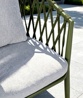 Tables et chaises d'extérieur modernes et minimalistes en alliage d'aluminium pour balcons, cours, villas, cafés, salons de thé, jardins