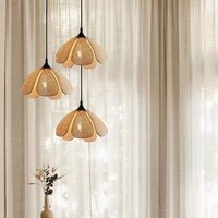 1pc Lampe suspendue minimaliste en forme de maison, avec intérieur en papier pliable, lumière douce et chaude, réglable, pour bibliothèque
