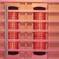 Sauna infrarouge à lumière rouge en bois massif durable pour 2 personnes, à faible EMF, pour la maison et la salle de sport, en stock aux États-Unis