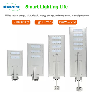 Lampe solaire en aluminium moulé sous pression, du crépuscule à l'aube, éclairage solaire extérieur, lampadaire solaire sans télécommande, éclairage solaire de rue 250W - Product Image 3