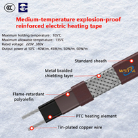 WSTXL DXW/ZXW 220V Selbst regulierendes Wärme leit kabel Verzinntes Kupfer-Polyolefin-Mantel 100m/200m Länge Outdoor Industrial