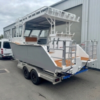Bateau Sea King 770W, moteur hors-bord robuste pour la pêche en haute mer, bateaux de pêche en aluminium confortables pour la famille, à vendre