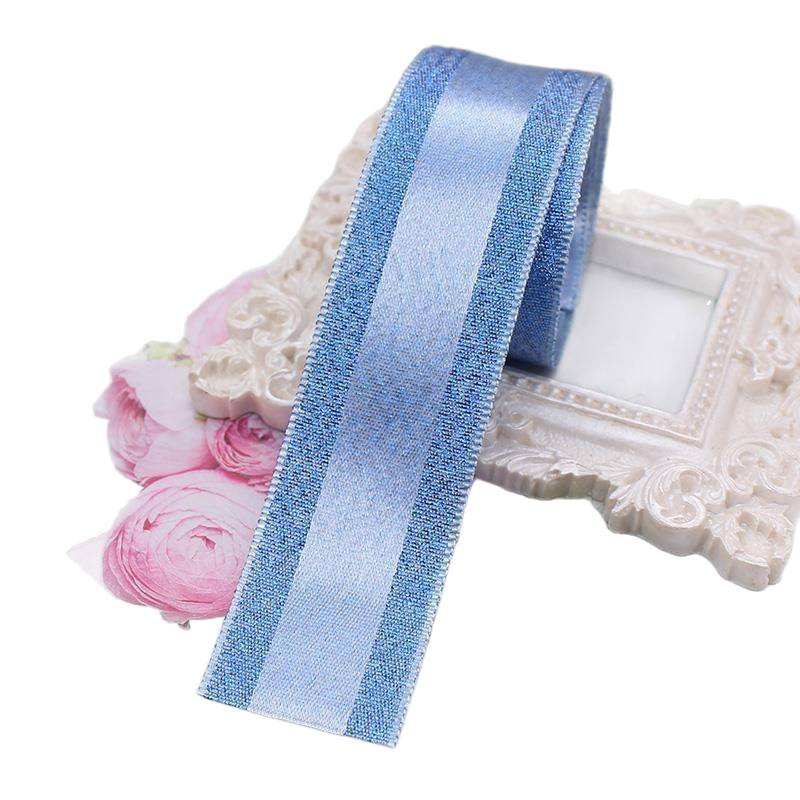 2.5cm Handmade Wide Decorative Satin Ribbon for Gift Wrapping Elegant and Durable Printed Ribbon